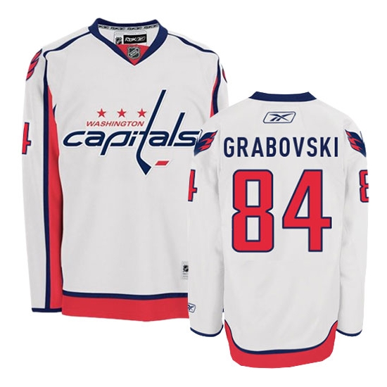 Mikhail Grabovski Washington Capitals Authentic Away Reebok Jersey - White