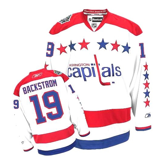 Nicklas Backstrom Washington Capitals Premier Third Reebok Jersey - White