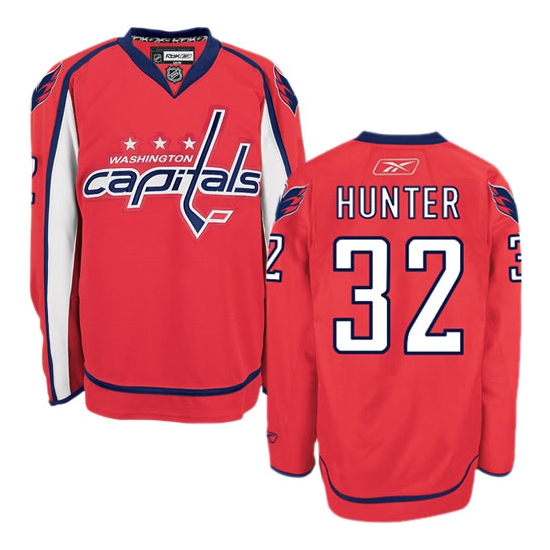Dale Hunter Washington Capitals Authentic Home Reebok Jersey - Red