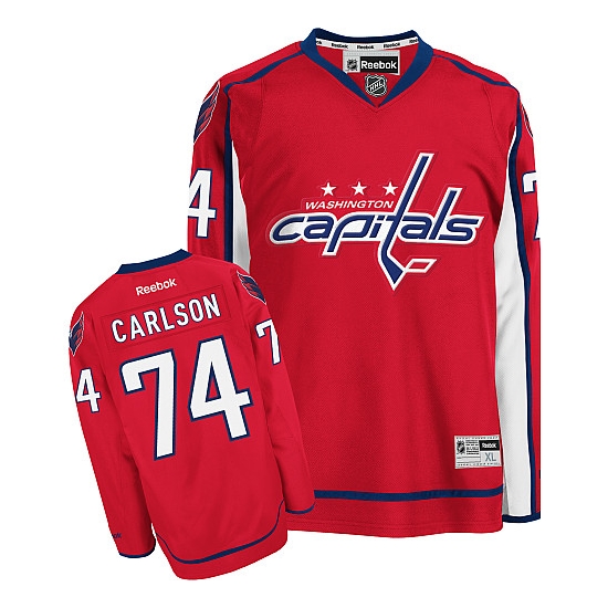 John Carlson Washington Capitals Authentic Home Reebok Jersey - Red