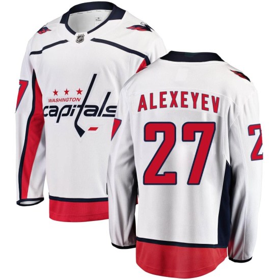 Alexander Alexeyev Washington Capitals Youth Breakaway Away Fanatics Branded Jersey - White