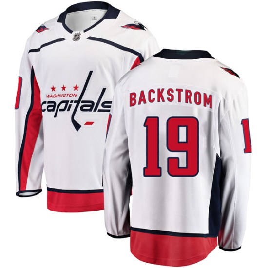 Nicklas Backstrom Washington Capitals Youth Breakaway Away Fanatics Branded Jersey - White