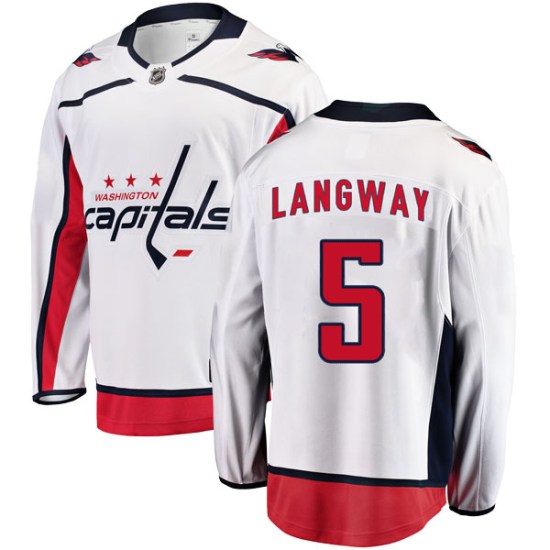Rod Langway Washington Capitals Youth Breakaway Away Fanatics Branded Jersey - White
