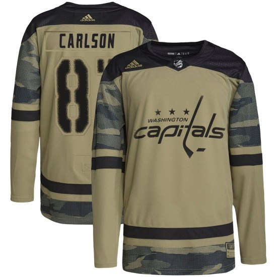 Adam Carlson Washington Capitals Authentic Military Appreciation Practice Adidas Jersey - Camo