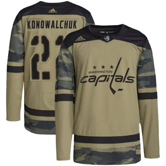 Steve Konowalchuk Washington Capitals Authentic Military Appreciation Practice Adidas Jersey - Camo