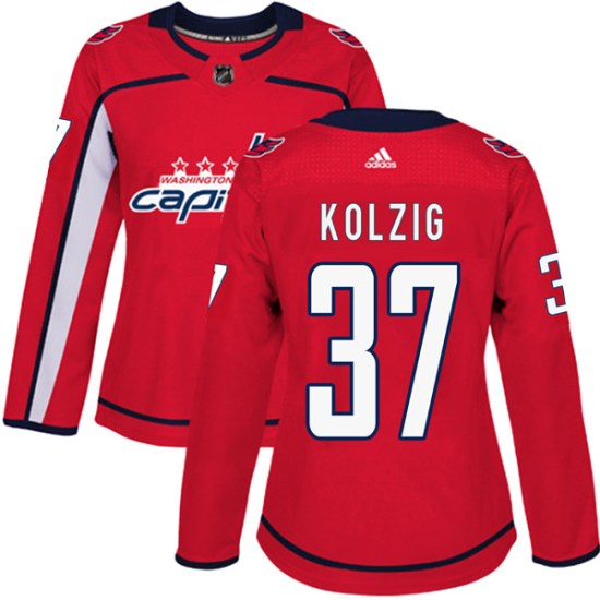 Olaf Kolzig Washington Capitals Women's Authentic Home Adidas Jersey - Red