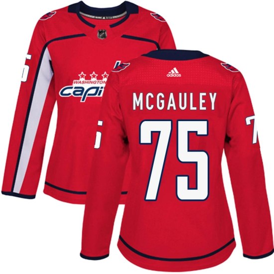 Tim McGauley Washington Capitals Women's Authentic Home Adidas Jersey - Red