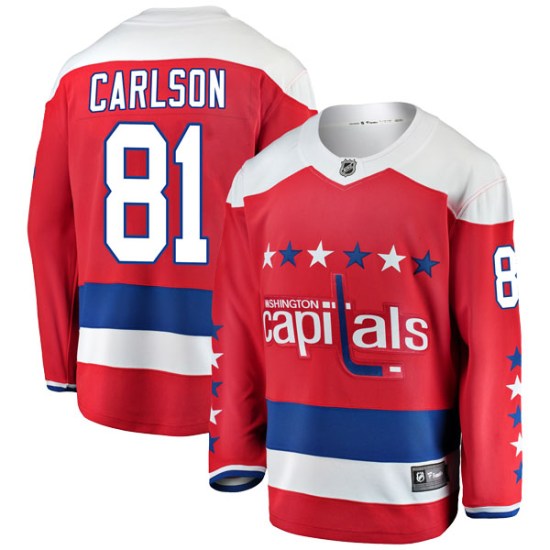 Adam Carlson Washington Capitals Breakaway Alternate Fanatics Branded Jersey - Red