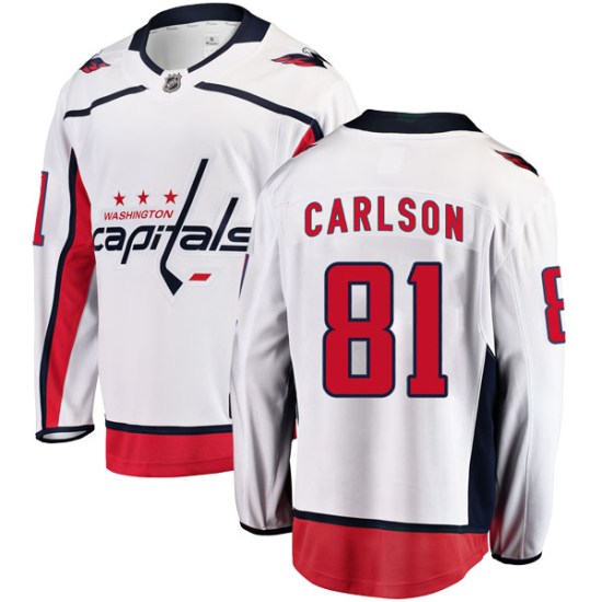 Adam Carlson Washington Capitals Breakaway Away Fanatics Branded Jersey - White