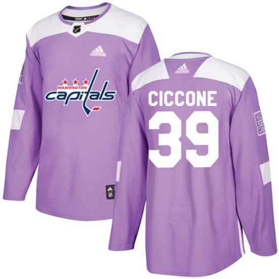 Enrico Ciccone Washington Capitals Authentic Fights Cancer Practice Adidas Jersey - Purple