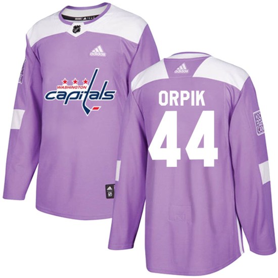 Brooks Orpik Washington Capitals Authentic Fights Cancer Practice Adidas Jersey - Purple