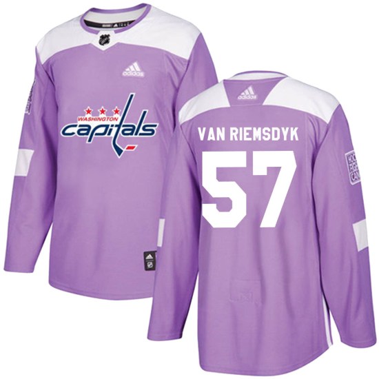 Trevor van Riemsdyk Washington Capitals Authentic Fights Cancer Practice Adidas Jersey - Purple
