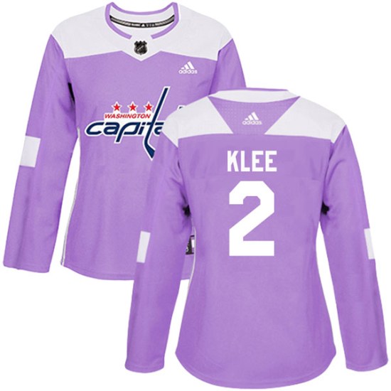 Ken Klee Washington Capitals Women's Authentic Fights Cancer Practice Adidas Jersey - Purple