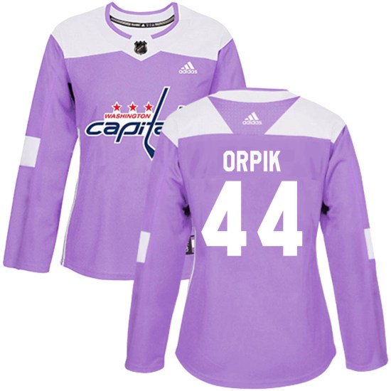 Brooks Orpik Washington Capitals Women's Authentic Fights Cancer Practice Adidas Jersey - Purple