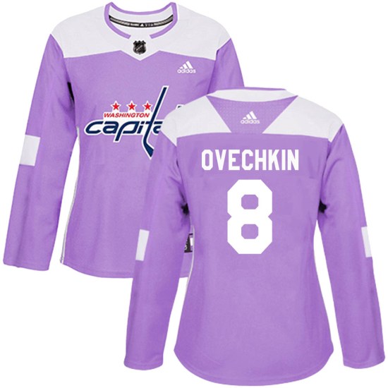 Alex Ovechkin Washington Capitals Women's Authentic Fights Cancer Practice Adidas Jersey - Purple