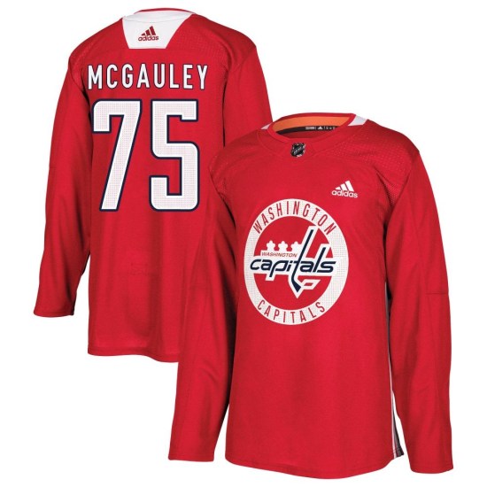 Tim McGauley Washington Capitals Authentic Practice Adidas Jersey - Red