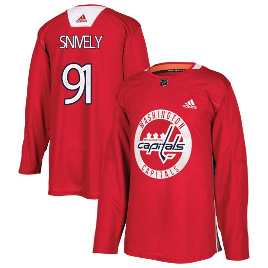 Joe Snively Washington Capitals Authentic Practice Adidas Jersey - Red