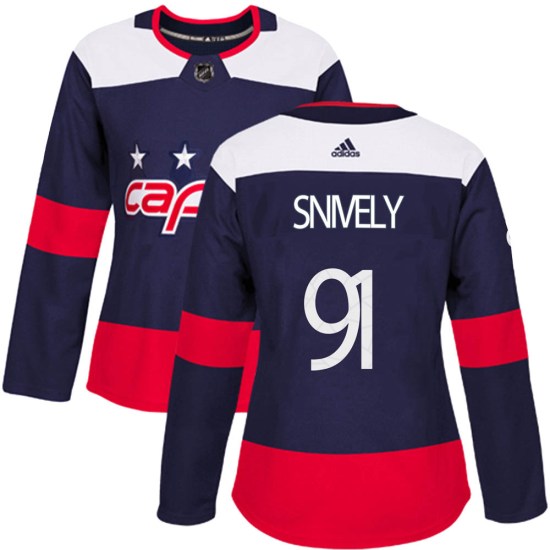 Joe Snively Washington Capitals Women's Authentic 2018 Stadium Series Adidas Jersey - Navy Blue