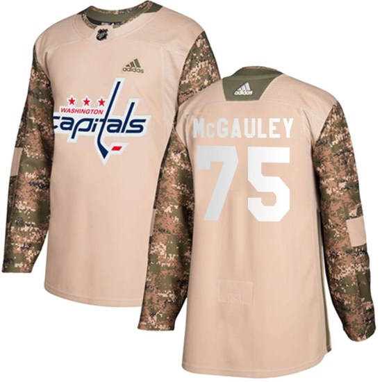 Tim McGauley Washington Capitals Authentic Veterans Day Practice Adidas Jersey - Camo