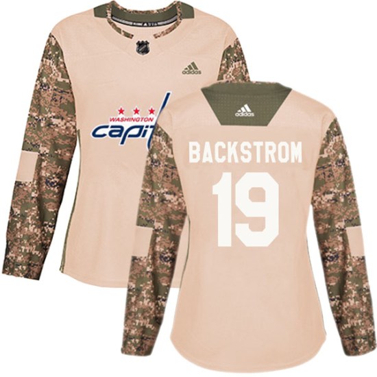 Nicklas Backstrom Washington Capitals Women's Authentic Veterans Day Practice Adidas Jersey - Camo