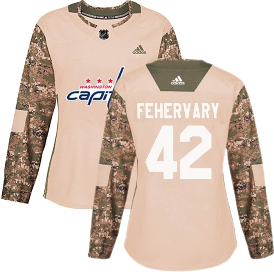 Martin Fehervary Washington Capitals Women's Authentic Veterans Day Practice Adidas Jersey - Camo