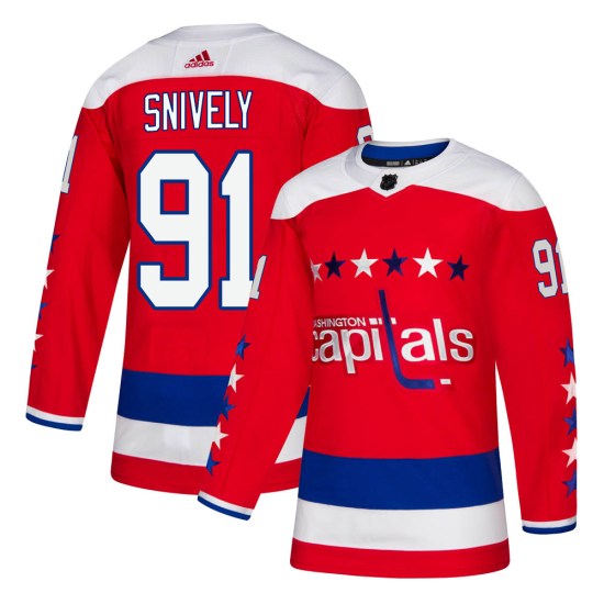 Joe Snively Washington Capitals Authentic Alternate Adidas Jersey - Red